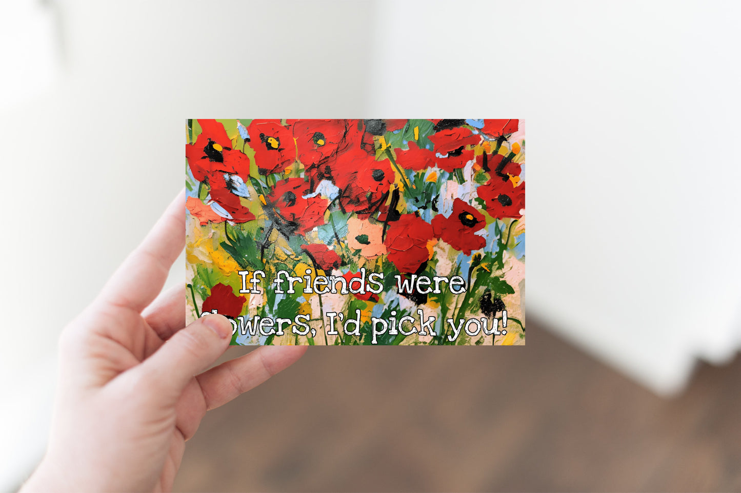 Friends are Flowers - Red Poppies painting