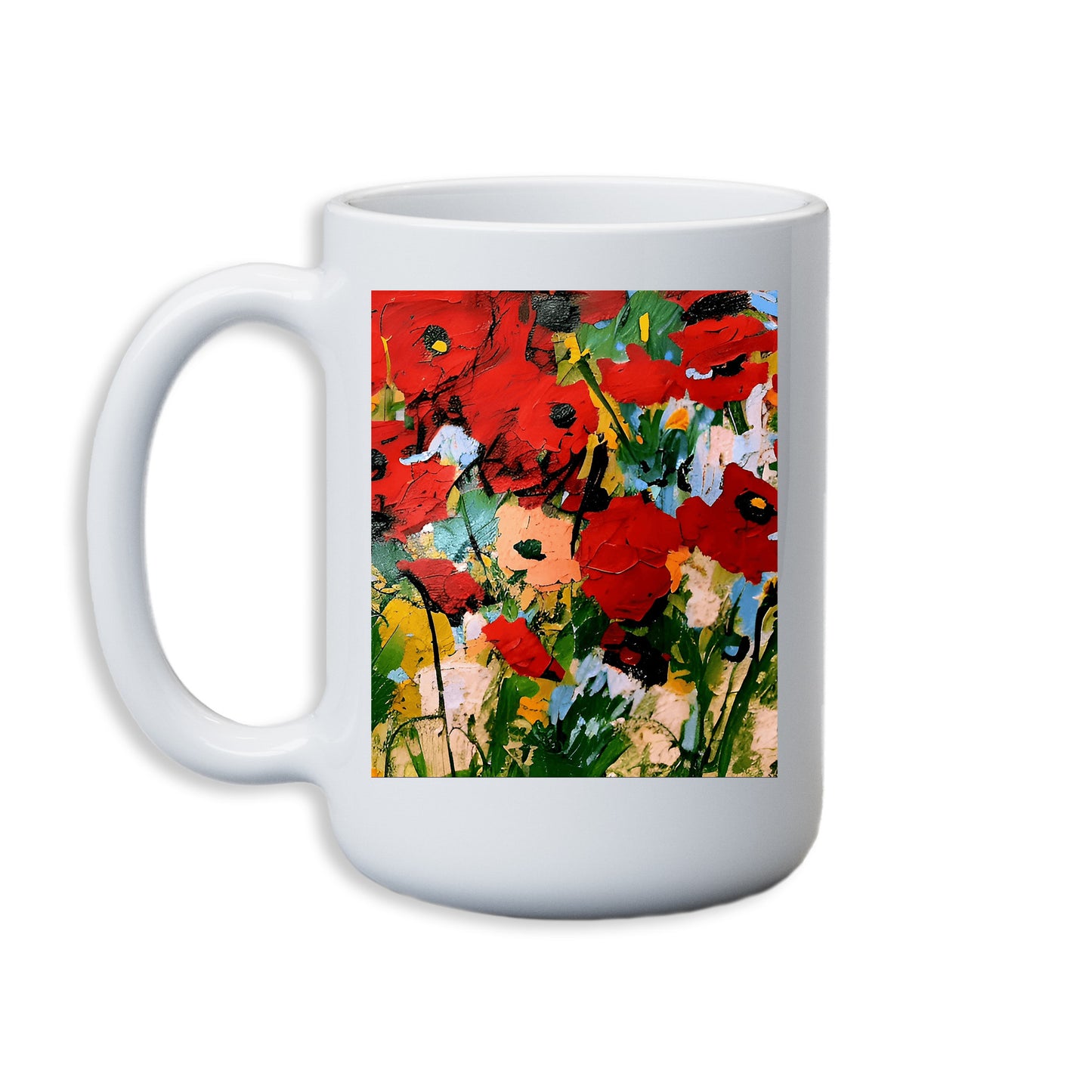 Rustic Red Poppies Mug